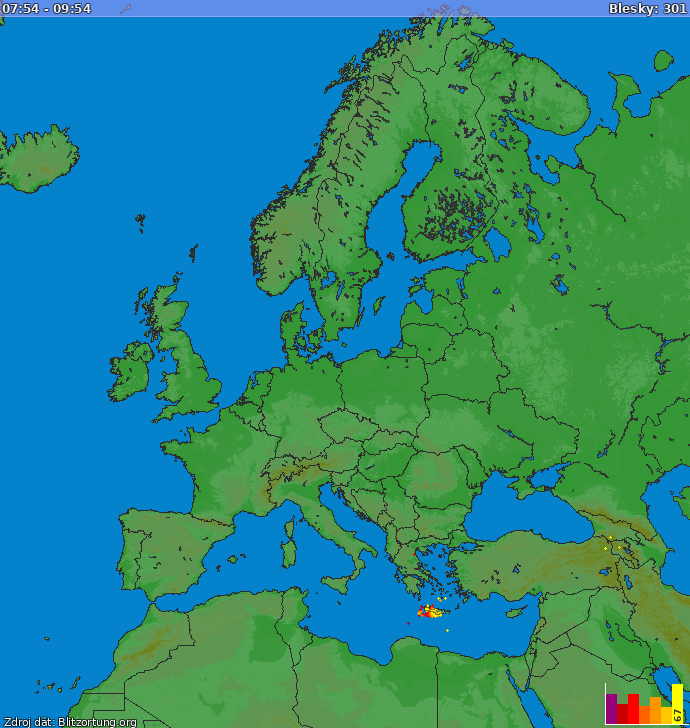 Mapa bleskov Európa 16.04.2024 11:23:41