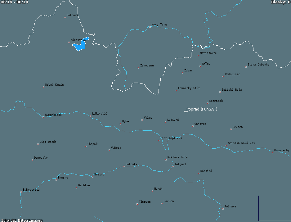Mapa bleskov Liptov 03.05.2024 02:04:17